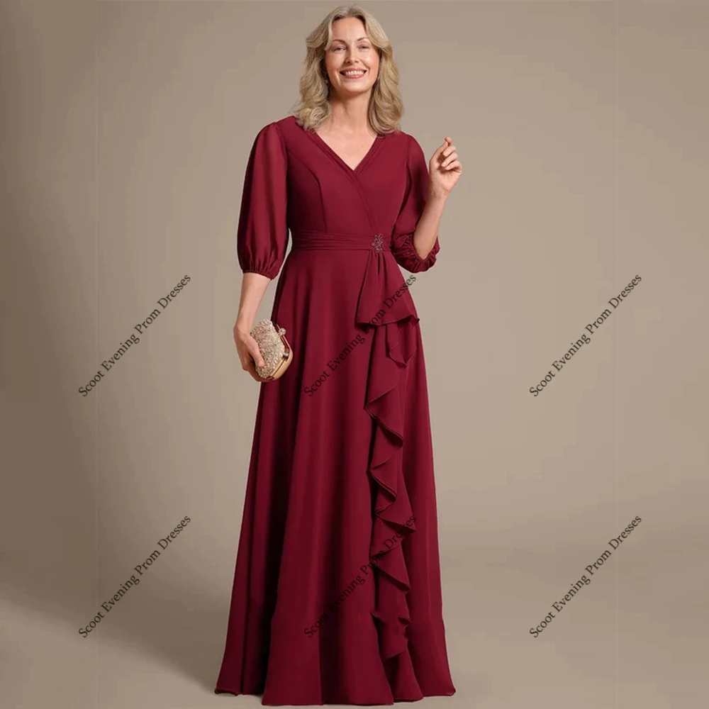 Beach Strapless Mother of Bride Dresses with Chiffon 3/4 Sleeve Wedding Party Dresses for Women 2025 Summer New Robe De Soirée
Beach Strapless Mother of Bride Dresses with Chiffon 3/4 Sleeve Wedding Party Dresses for Women 2025 Summer New Robe De Soirée