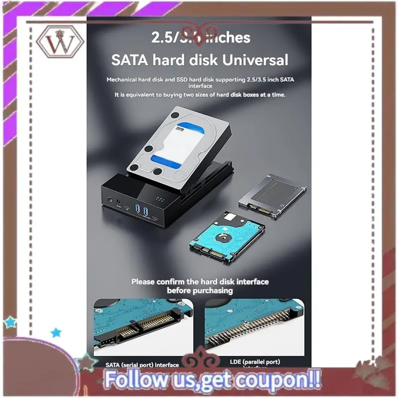 ABBG-USB Док-станция для жесткого диска SATA от 3,0 до 3,5 дюйма Внешний корпус жесткого диска для 3,5 2,5-дюймового жесткого диска SATA SSD 20 ТБ Вилка европейского стандарта
ABBG-USB Док-станция для жесткого диска SATA от 3,0 до 3,5 дюйма Внешний корпус жесткого диска для 3,5 2,5-дюймового жесткого диска SATA SSD 20 ТБ Вилка европейского стандарта