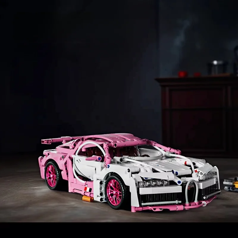 New technical pink supercar building blocks assembled vehicle model toy bricks creative birthday gift for boys
New technical pink supercar building blocks assembled vehicle model toy bricks creative birthday gift for boys