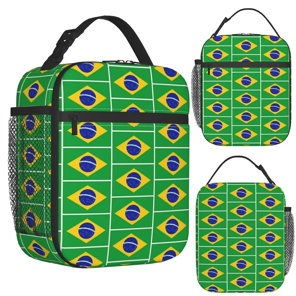 Brazil National Flag Insulated Lunch Bag for School Picnic Storage Food Boxes Portable Container Cooler Thermal Lunch Box Tote
Brazil National Flag Insulated Lunch Bag for School Picnic Storage Food Boxes Portable Container Cooler Thermal Lunch Box Tote