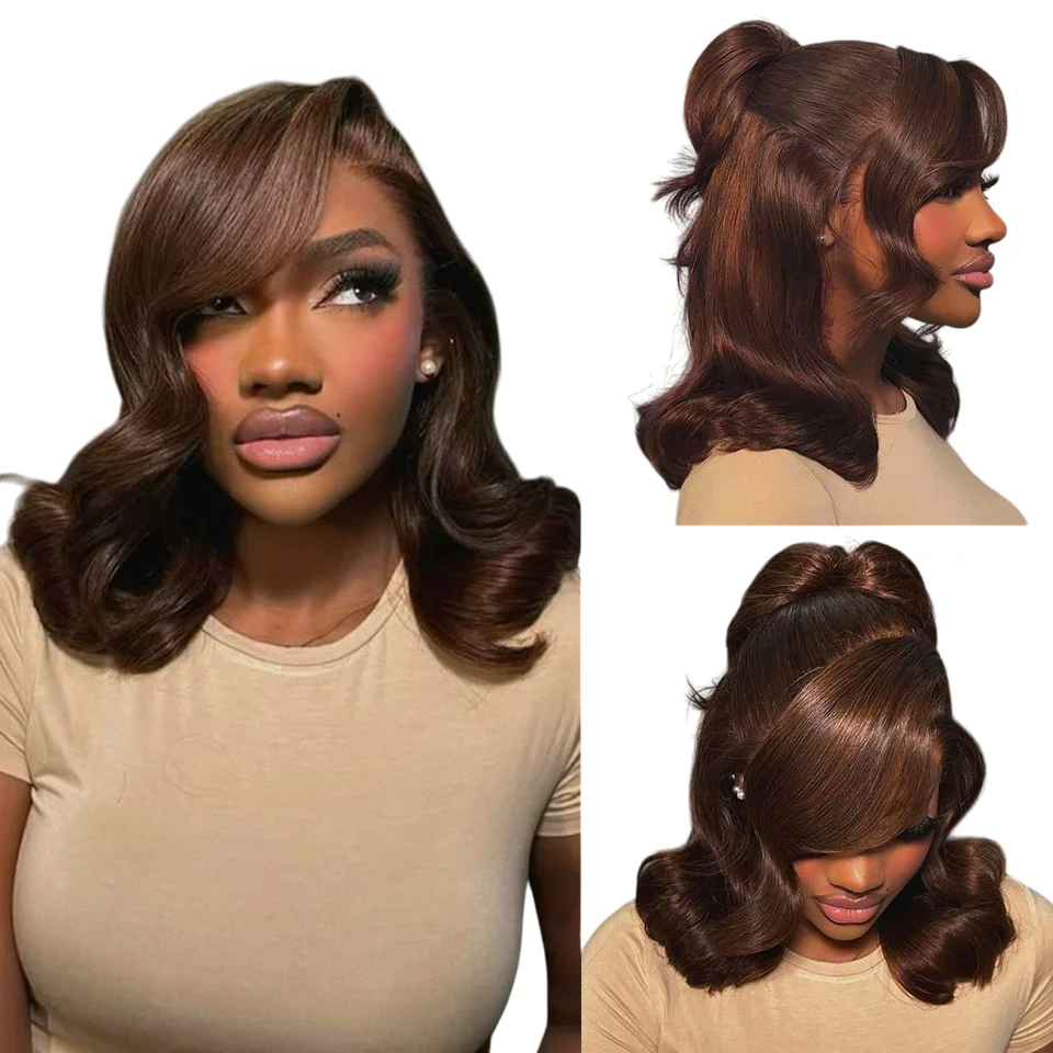 Brown Body Wave Bob Glueless Wigs Human Hair Preplucked Chocolate Color 5x5 Wear And Go Body Wave Bob Wigs Human Hair Density200
Brown Body Wave Bob Glueless Wigs Human Hair Preplucked Chocolate Color 5x5 Wear And Go Body Wave Bob Wigs Human Hair Density200
