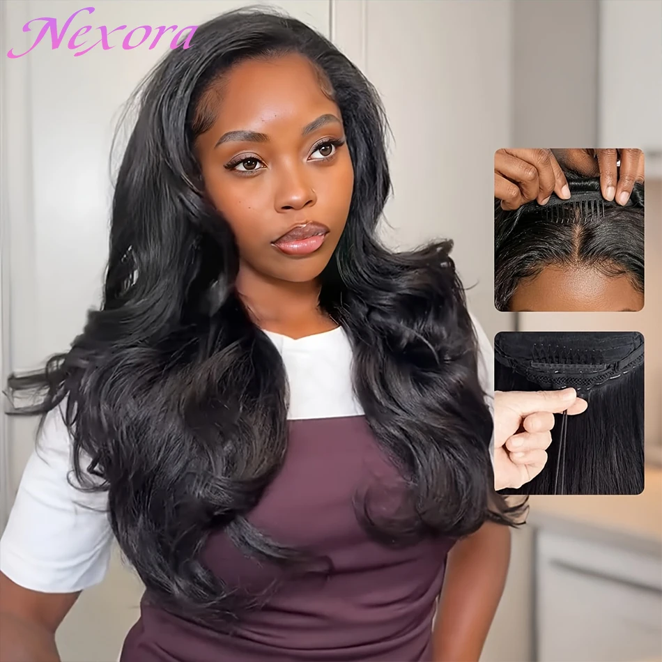 Nexora 3 IN 1 Half Wig Body Wave Human Hair Wigs Glueless Wear And Go Drawstring Flip Over Seamless Natural Black For Women
Nexora 3 IN 1 Half Wig Body Wave Human Hair Wigs Glueless Wear And Go Drawstring Flip Over Seamless Natural Black For Women