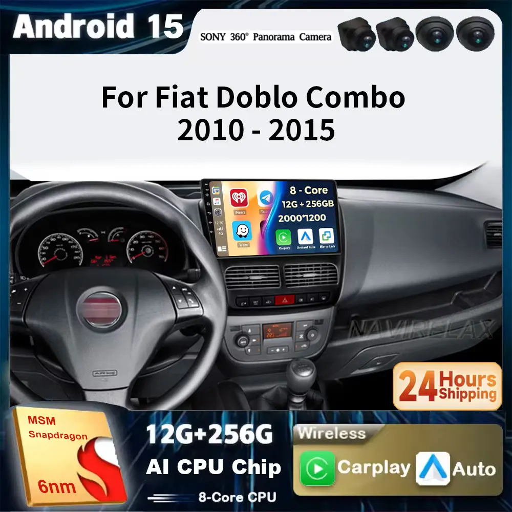 Android15 Carplay Auto For FIAT DOBLO 2010-2012 2013 2014 2015 Opel COMBO 2011-2018 Multimedia Car Radio Player 5G Stereo 2 Din
Android15 Carplay Auto For FIAT DOBLO 2010-2012 2013 2014 2015 Opel COMBO 2011-2018 Multimedia Car Radio Player 5G Stereo 2 Din