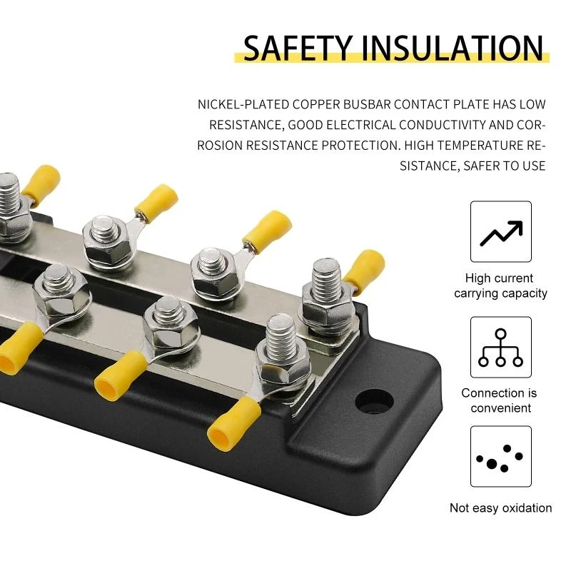 A2UC Car Terminal Block Negative Bus Bar 12-48V Power Distribution Block Terminal for Automotive Boat Solar System
A2UC Car Terminal Block Negative Bus Bar 12-48V Power Distribution Block Terminal for Automotive Boat Solar System