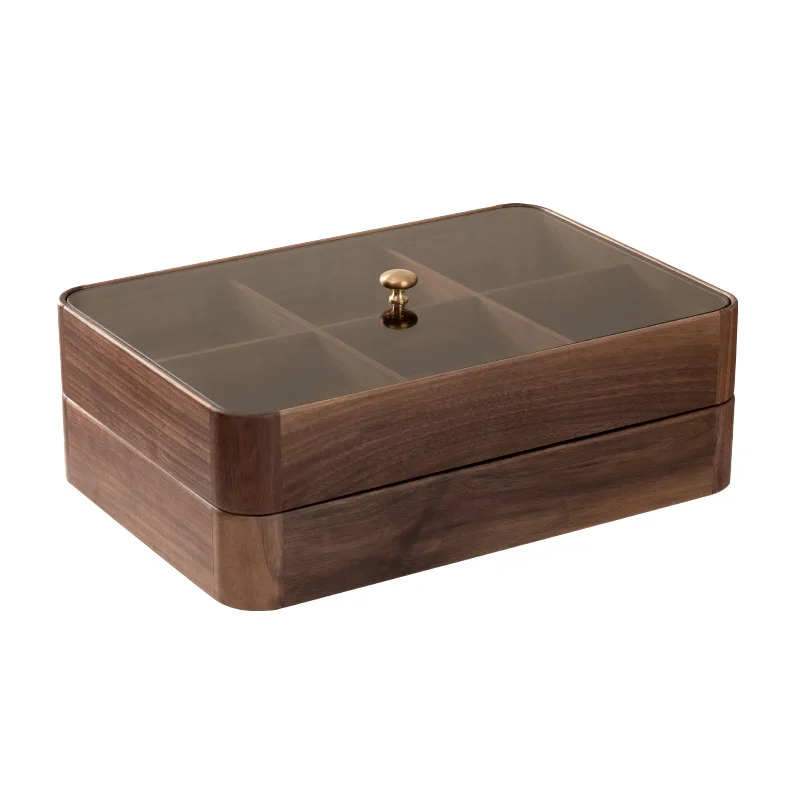 North American black walnut snack box with lid wooden dried fruit box multi-layer nut storage box desktop storage
North American black walnut snack box with lid wooden dried fruit box multi-layer nut storage box desktop storage
