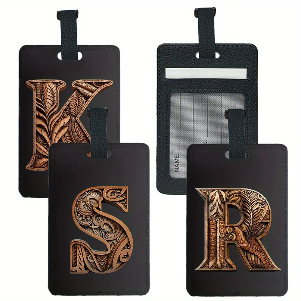 Travel PU Luggage Baggage Bag Personalized Luggage Tag Suitcase Identifier Label Outdoor Accessories Wood Art Letter Pattern
Travel PU Luggage Baggage Bag Personalized Luggage Tag Suitcase Identifier Label Outdoor Accessories Wood Art Letter Pattern