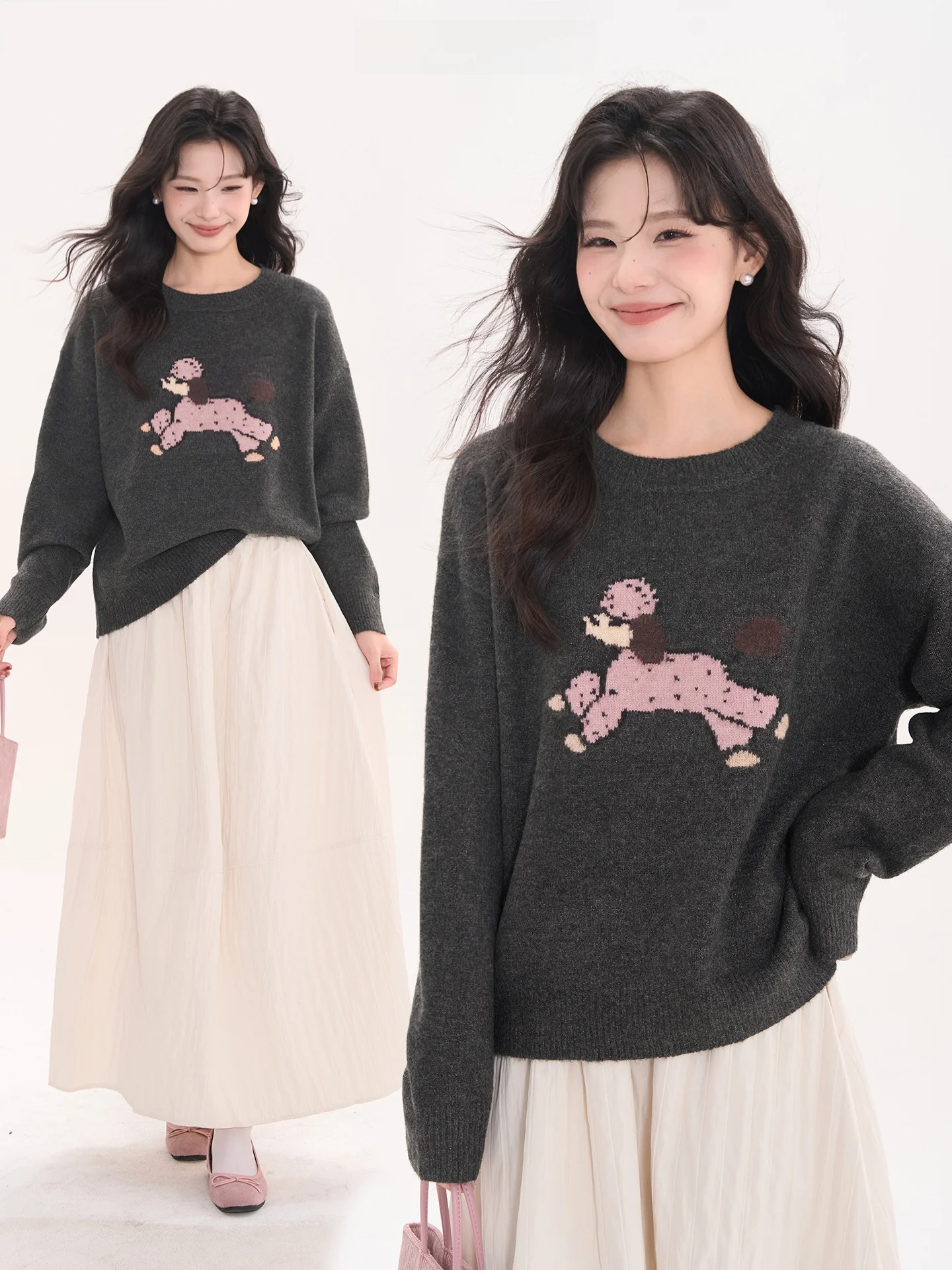 Вязаный свитер Heme с длинными рукавами и круглым вырезом, женский зимний, с цветочной вышивкой, теплый, уличный стиль, на флисовой подкладке
Вязаный свитер Heme с длинными рукавами и круглым вырезом, женский зимний, с цветочной вышивкой, теплый, уличный стиль, на флисовой подкладке