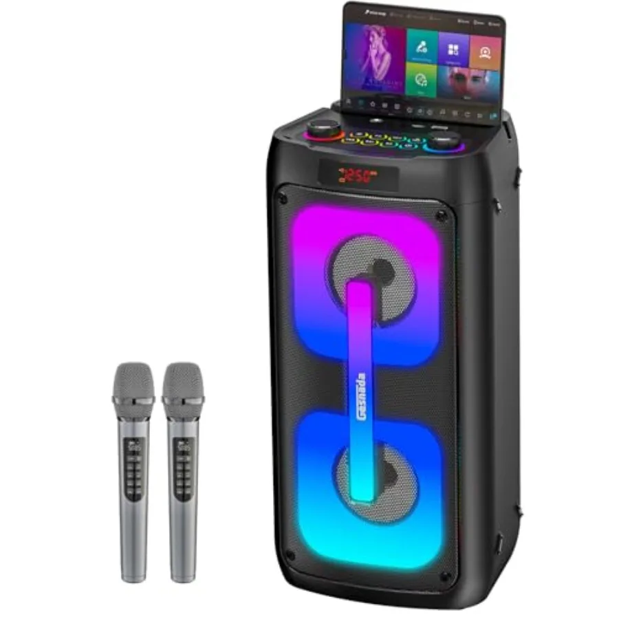 Karaoke Machine with 2 Wireless Microphones, Portable PA System with LED Lights, Bluetoot 5.3, Party Speaker Supports Type-C, U
Karaoke Machine with 2 Wireless Microphones, Portable PA System with LED Lights, Bluetoot 5.3, Party Speaker Supports Type-C, U