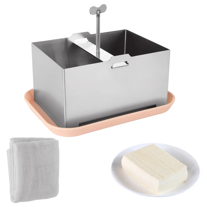 AWAH Tofupress из нержавеющей стали, веганский пресс для тофу, быстрое и эффективное удаление воды для твердого тофу, полный набор с поддоном для капель 
AWAH Tofupress из нержавеющей стали, веганский пресс для тофу, быстрое и эффективное удаление воды для твердого тофу, полный набор с поддоном для капель