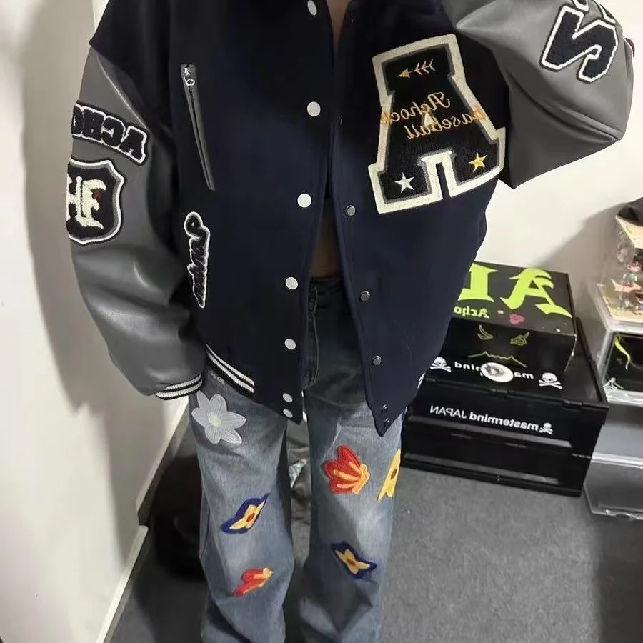 Men's Autumn and Winter American Retro Embroidered Baseball Jacket 2024 New High-end Hip-hop Couple Jacket Women's Casual Jacket
Men's Autumn and Winter American Retro Embroidered Baseball Jacket 2024 New High-end Hip-hop Couple Jacket Women's Casual Jacket