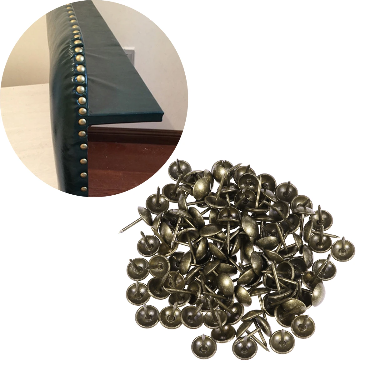 100 Pcs Metal Door Studs Round Head Furniture Nails Sofa Decorative Thumb Tacks Vintage Ornament Iron Material Creative
100 Pcs Metal Door Studs Round Head Furniture Nails Sofa Decorative Thumb Tacks Vintage Ornament Iron Material Creative