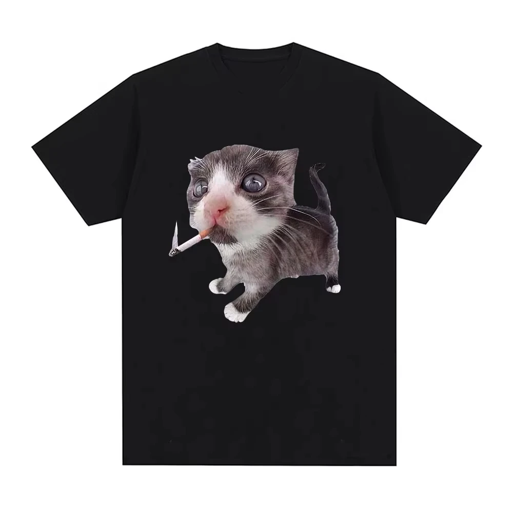 Funny Smoking Cat Meme Cigarette Kitten Graphic 100% Cotton O-neck T-Shirt Women Clothing Fashion Vintage Men‘s Casual T Shirts
Funny Smoking Cat Meme Cigarette Kitten Graphic 100% Cotton O-neck T-Shirt Women Clothing Fashion Vintage Men‘s Casual T Shirts