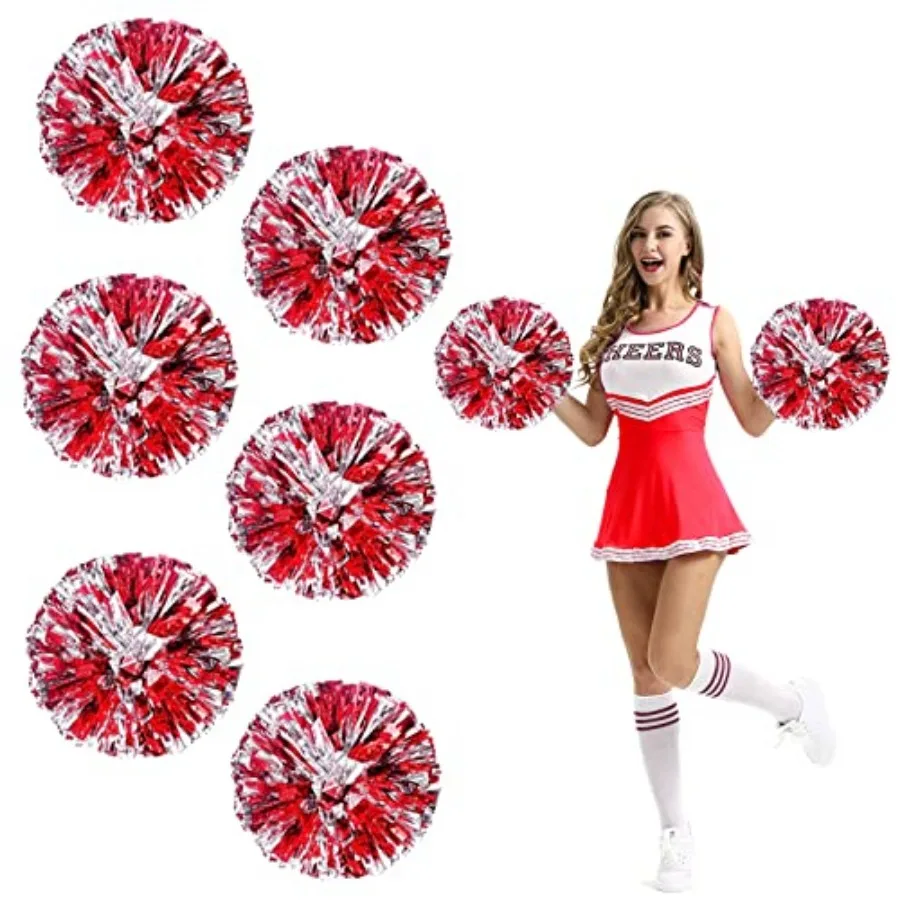 2Pcs Cheerleading Pom Poms with Finger Holes Metallic Foil Cheer Pom Poms for Dance, Matches, Team Spirit Sports, Stage Perform
2Pcs Cheerleading Pom Poms with Finger Holes Metallic Foil Cheer Pom Poms for Dance, Matches, Team Spirit Sports, Stage Perform