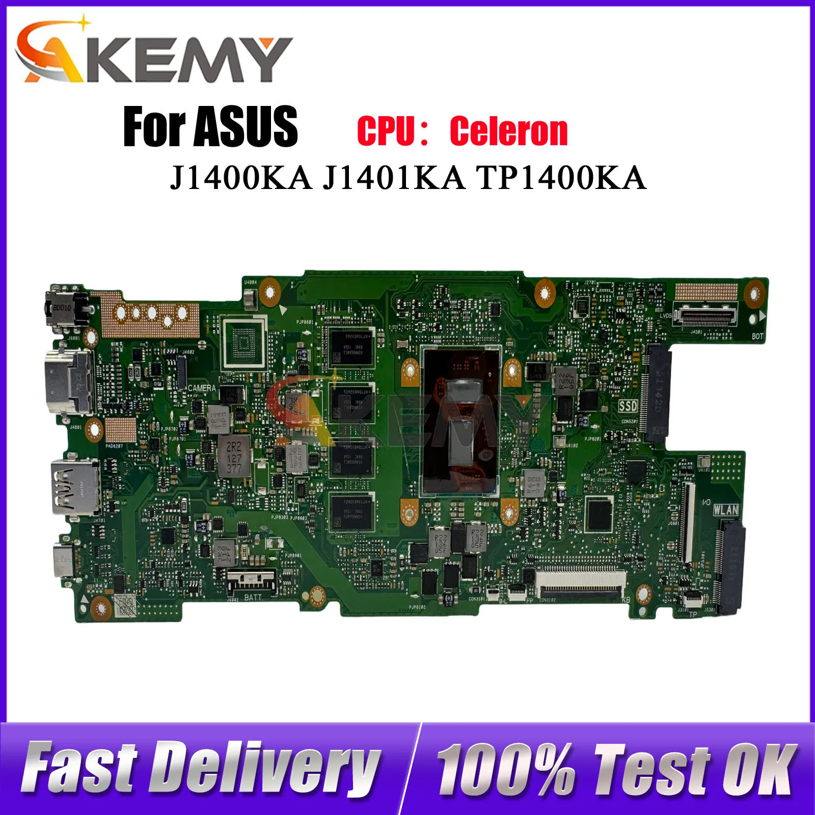 Материнская плата TP1400KA для ноутбука ASUS VivoBook Flip J1400KA TP1400KA J1401KA TP1400K с процессором Celeron, 100% протестирована, в наличии
Материнская плата TP1400KA для ноутбука ASUS VivoBook Flip J1400KA TP1400KA J1401KA TP1400K с процессором Celeron, 100% протестирована, в наличии