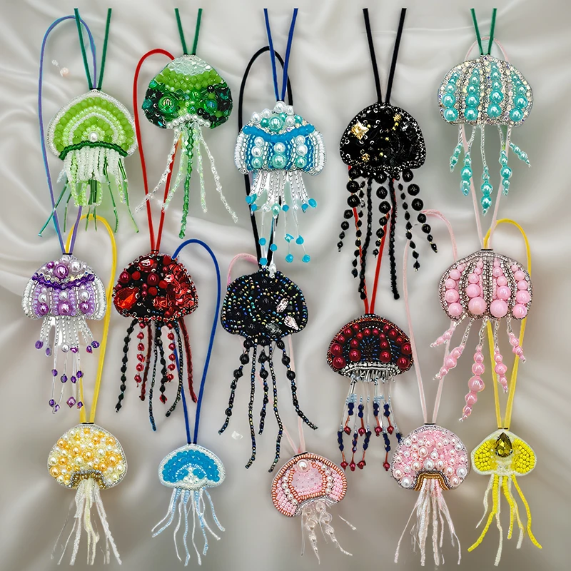 3D Handmade Rhinestone Beaded Patches Jellyfish Hanging Rope Keychain Crystal Bag Lanyard Hanging Decoration Backpack Pendants
3D Handmade Rhinestone Beaded Patches Jellyfish Hanging Rope Keychain Crystal Bag Lanyard Hanging Decoration Backpack Pendants
