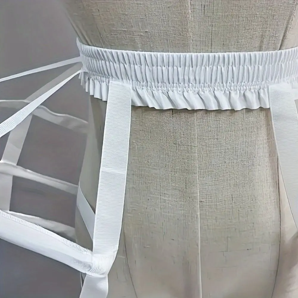3 Hoops White Pannier Petticoat Elastic Waist Lightweight Hollow Cage Underskirt Adjustable Breathable Victorian Petticoat Party
3 Hoops White Pannier Petticoat Elastic Waist Lightweight Hollow Cage Underskirt Adjustable Breathable Victorian Petticoat Party