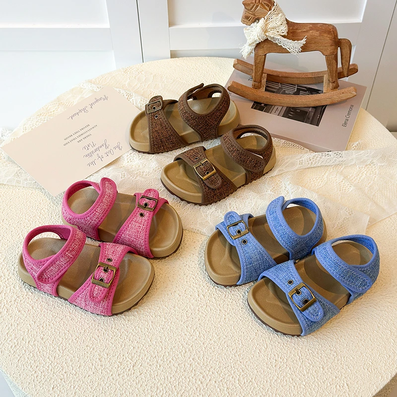 Kids Fashion Sandals Girls Boys Summer Two Straps Shoes with Buckle Soft Sole Casual Beach Sandals for Children Outdoor Shoes
Kids Fashion Sandals Girls Boys Summer Two Straps Shoes with Buckle Soft Sole Casual Beach Sandals for Children Outdoor Shoes