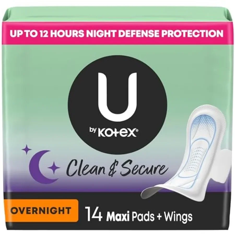 U by Kotex Maxi Pa wit Wings, Clean and cure, Overnig orncy, 4 Count Packaging May Vary
U by Kotex Maxi Pa wit Wings, Clean and cure, Overnig orncy, 4 Count Packaging May Vary