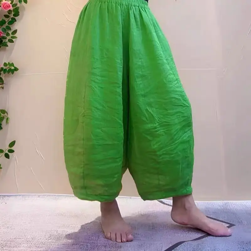 Women's High Waist Wide Leg Cotton Linen Pants Pure Linen Casual Trousers Commute Y2k Artistic Fashion Baggy Summer Pants S970
Women's High Waist Wide Leg Cotton Linen Pants Pure Linen Casual Trousers Commute Y2k Artistic Fashion Baggy Summer Pants S970