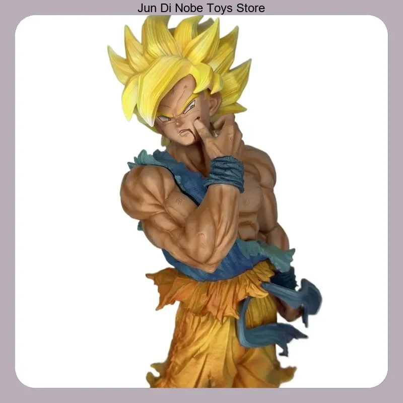 Dragon Ball First Super Saiyan Goku Pinching Cheek Standing Pose Anime Figure Statue Desktop Decoration Collectible Toy
Dragon Ball First Super Saiyan Goku Pinching Cheek Standing Pose Anime Figure Statue Desktop Decoration Collectible Toy