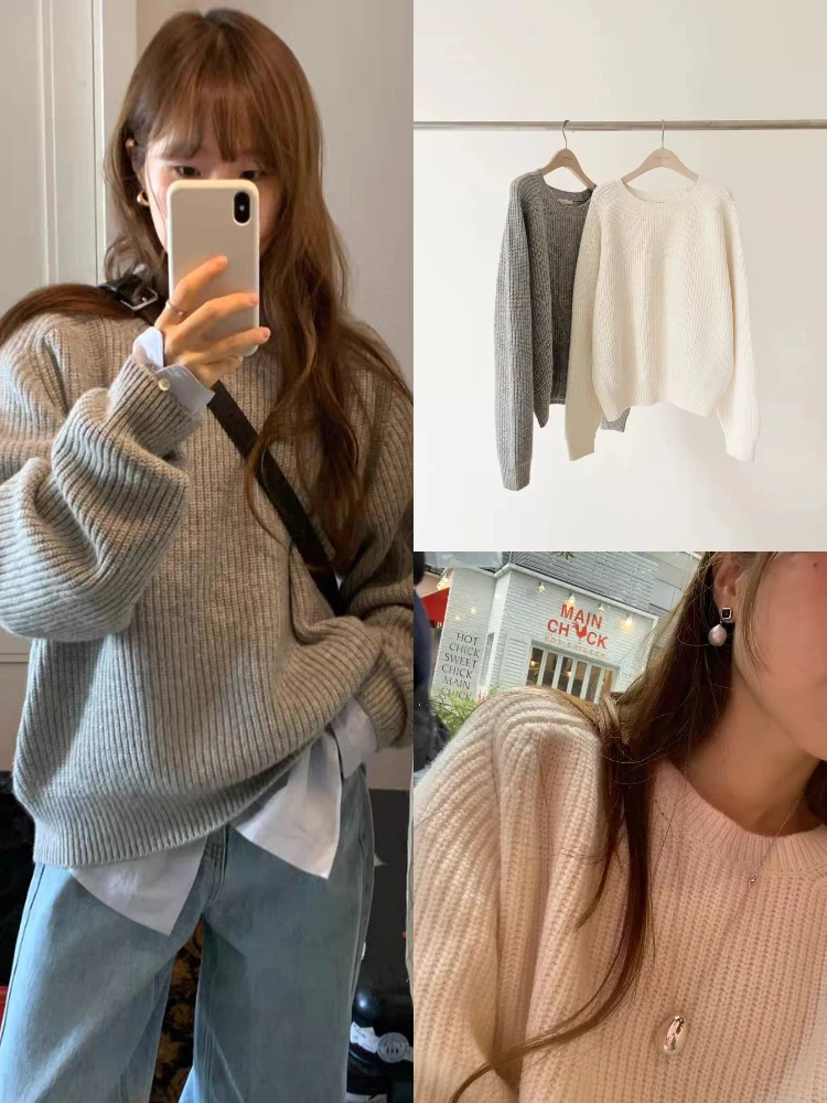 Свободный женский круглый свитер Ne Lantern Sve, вязаный топ, винтажный удобный ленивый Sle Dongda Gate, бренд OUCE
Свободный женский круглый свитер Ne Lantern Sve, вязаный топ, винтажный удобный ленивый Sle Dongda Gate, бренд OUCE