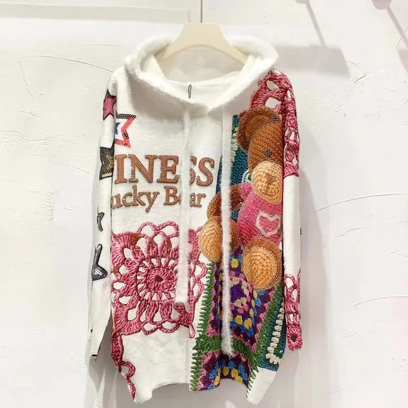 Diamonds Hooded Sweater Women Pullovers Autumn Winter Warm Sweater Thick Fashion Knit Ladys Loose Casual Pullover Jumper Tops
Diamonds Hooded Sweater Women Pullovers Autumn Winter Warm Sweater Thick Fashion Knit Ladys Loose Casual Pullover Jumper Tops