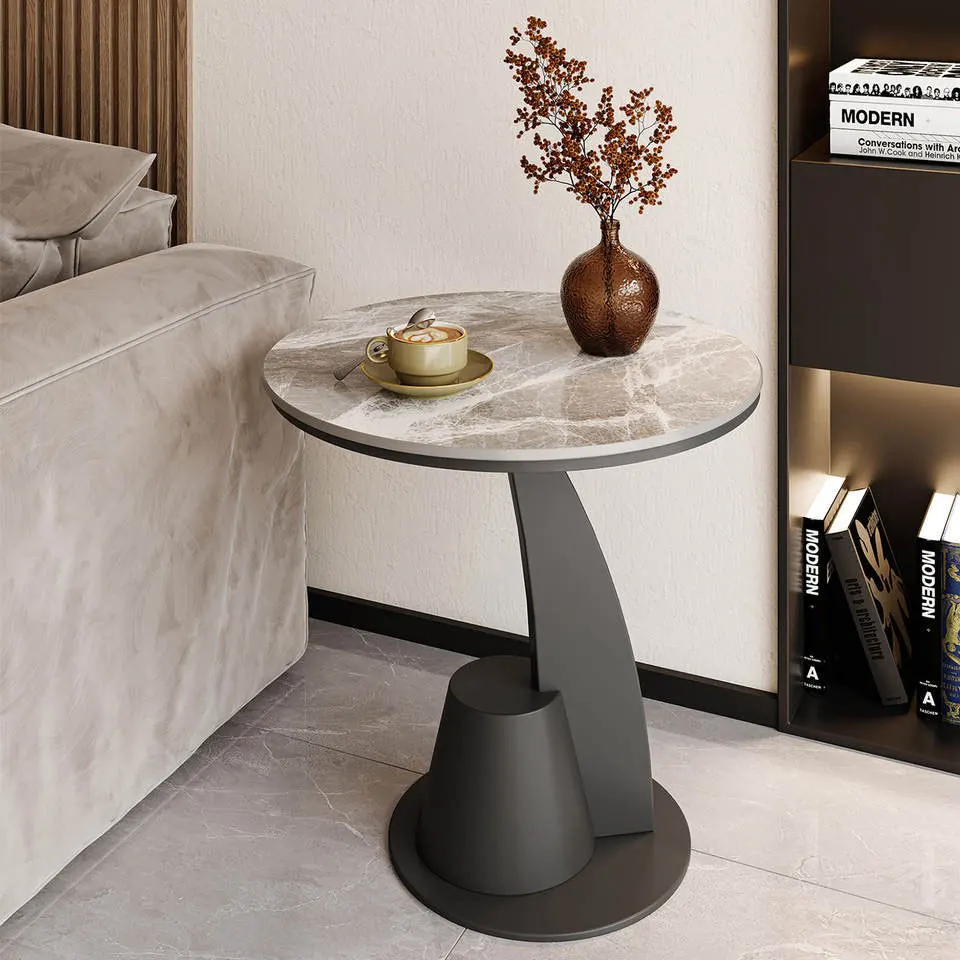 Modern Minimalist Stone Coffee Table for Small Apartments Round High-end Side Table with Rock Plate Top
Modern Minimalist Stone Coffee Table for Small Apartments Round High-end Side Table with Rock Plate Top