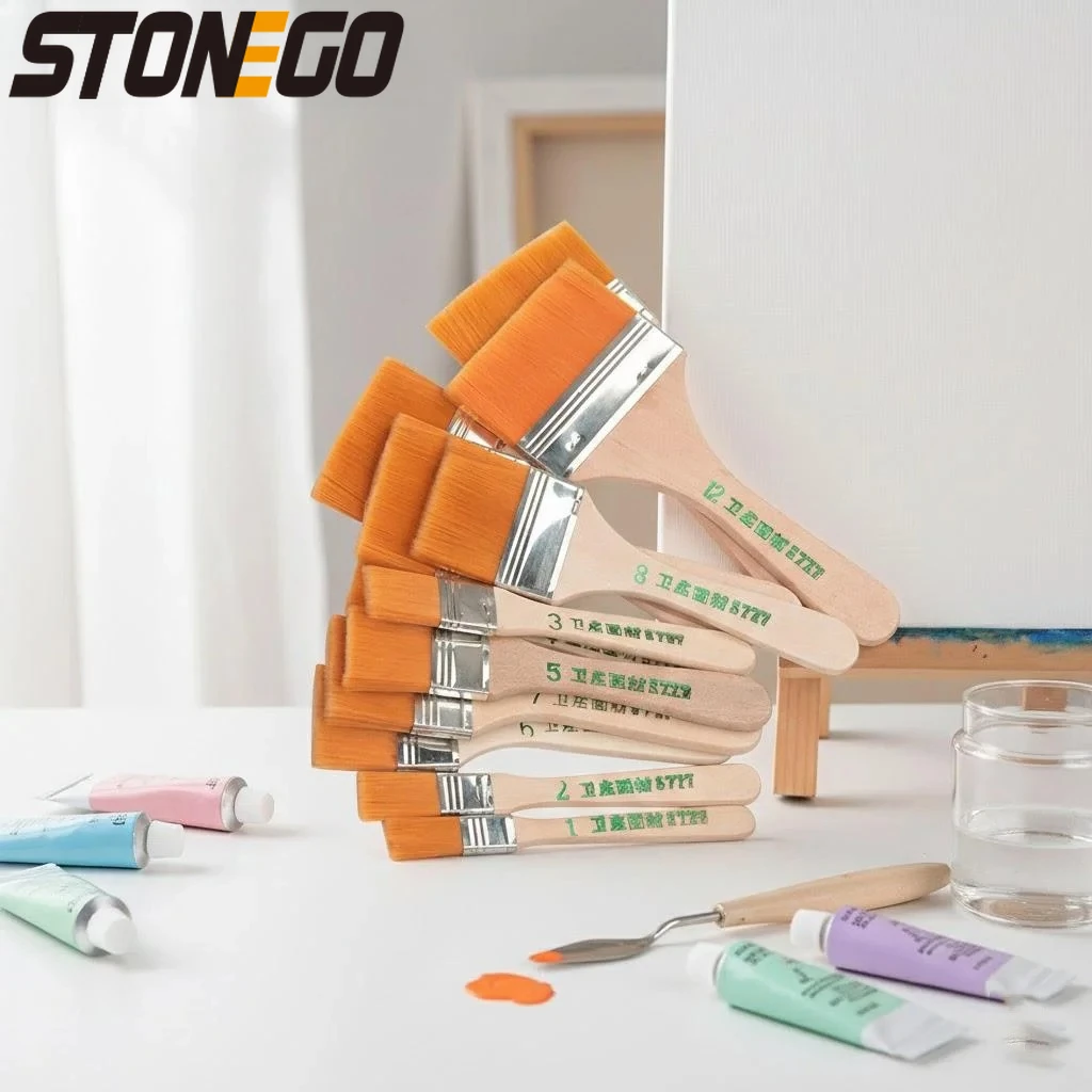 12pcs Memory Nylon Paint Brushes Set Acrylic Oil Watercolor Wooden Art Supplies Drawing Tools
12pcs Memory Nylon Paint Brushes Set Acrylic Oil Watercolor Wooden Art Supplies Drawing Tools
