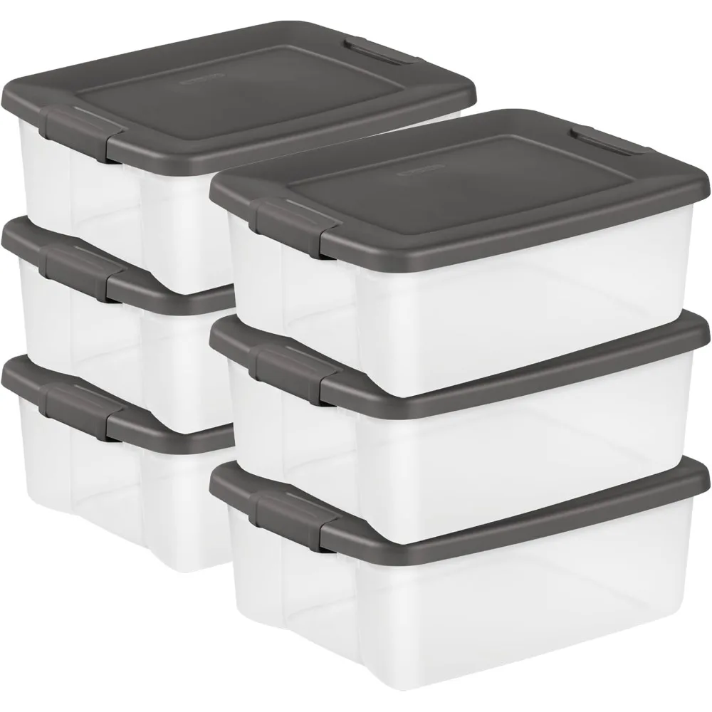 6-Pack ShelfTote, Clear Plastic Storage Bins with Lids, 25 Quart, Gray - Stackable Organizing Container Boxes for Closet,
6-Pack ShelfTote, Clear Plastic Storage Bins with Lids, 25 Quart, Gray - Stackable Organizing Container Boxes for Closet,
