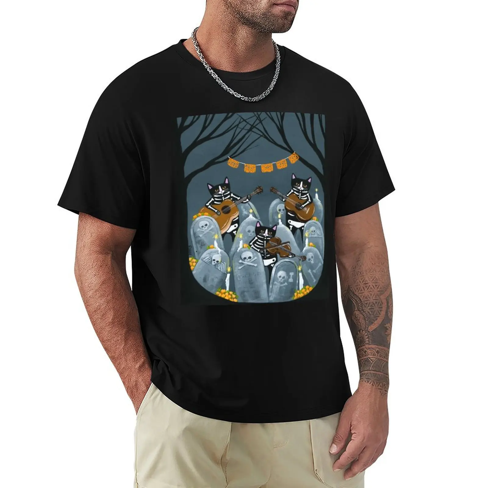 Day of The Dead Cats T-Shirt oversize t-shirts man man clothes plain t shirts men
Day of The Dead Cats T-Shirt oversize t-shirts man man clothes plain t shirts men