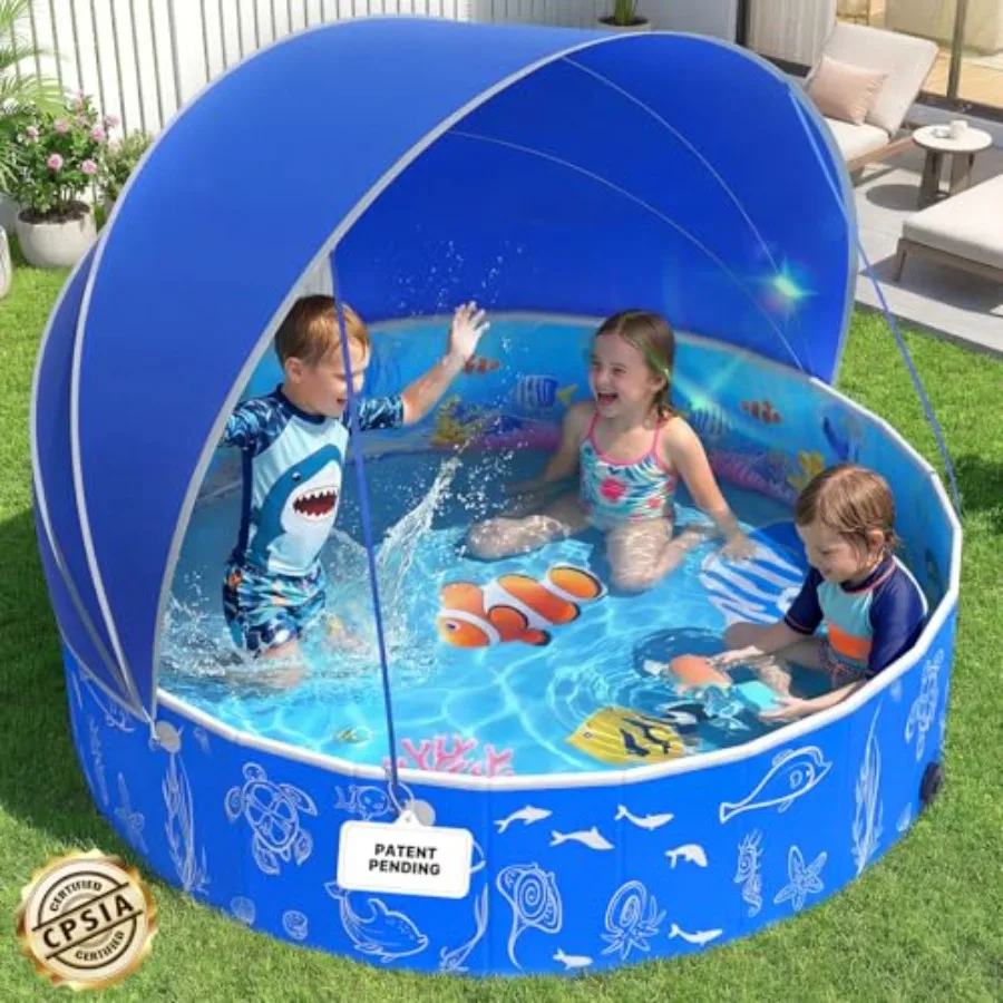 2026 Kiddie Pool with Canopy, Baby Swimming Pool for Toddler, Foldable kiddie pool with Shade, Portable Pool for Backyard, Plas
2026 Kiddie Pool with Canopy, Baby Swimming Pool for Toddler, Foldable kiddie pool with Shade, Portable Pool for Backyard, Plas