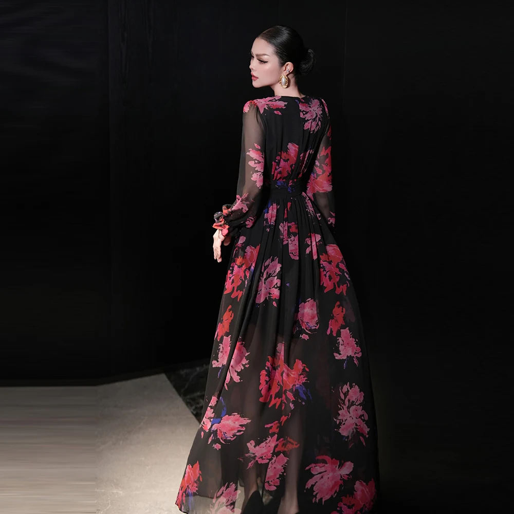 Meyyithun Women's Dress V-Neck Print Beaded Long Sleeve Maxi Dress Fashionable Elegant Full Length MX03
Meyyithun Women's Dress V-Neck Print Beaded Long Sleeve Maxi Dress Fashionable Elegant Full Length MX03