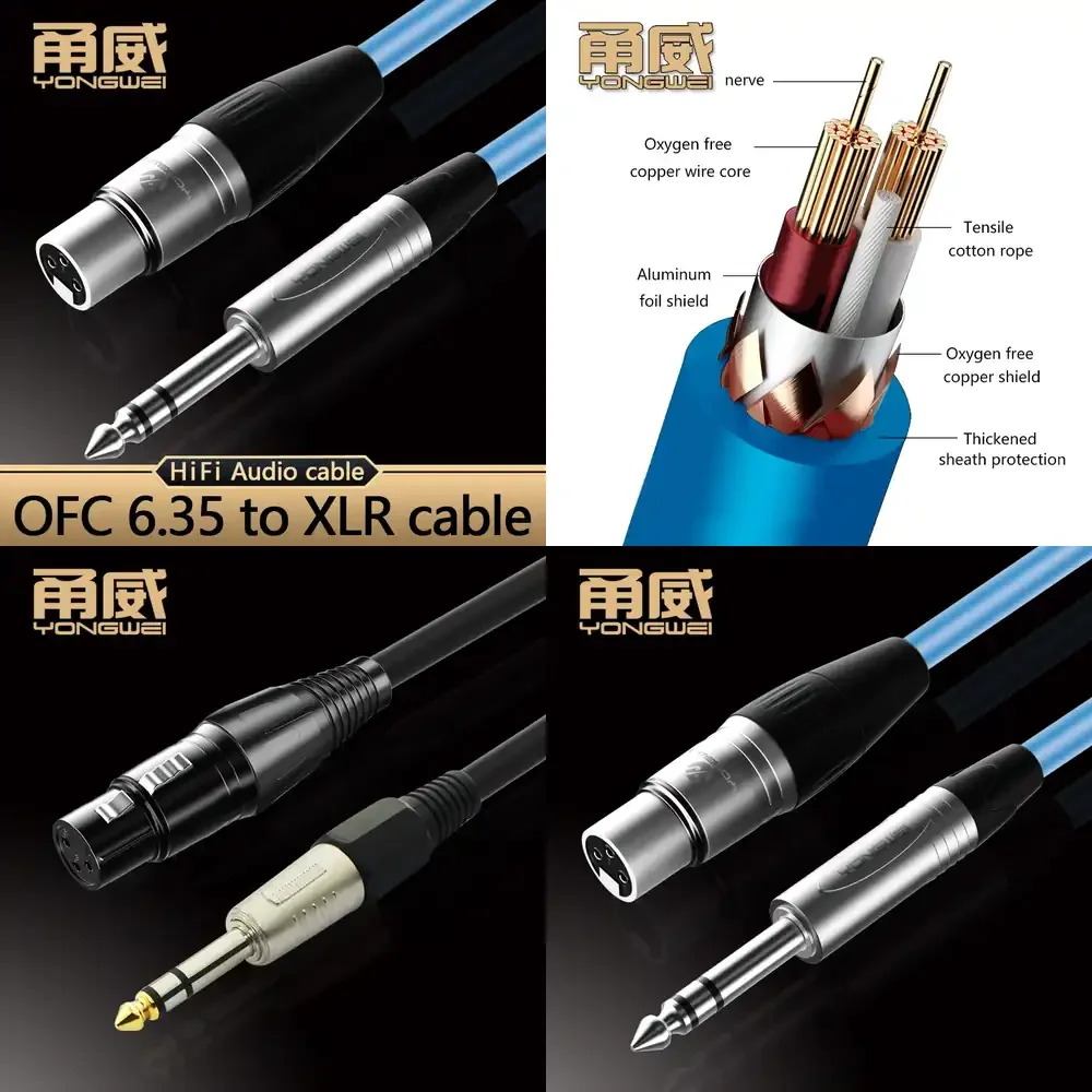 Кабель для микрофона YONGWEI 3-контактный XLR с разъемом TRS 6,35 мм (папа) на XLR (мама) для усилителя, аудио-видео кабель, стерео AUX
Кабель для микрофона YONGWEI 3-контактный XLR с разъемом TRS 6,35 мм (папа) на XLR (мама) для усилителя, аудио-видео кабель, стерео AUX