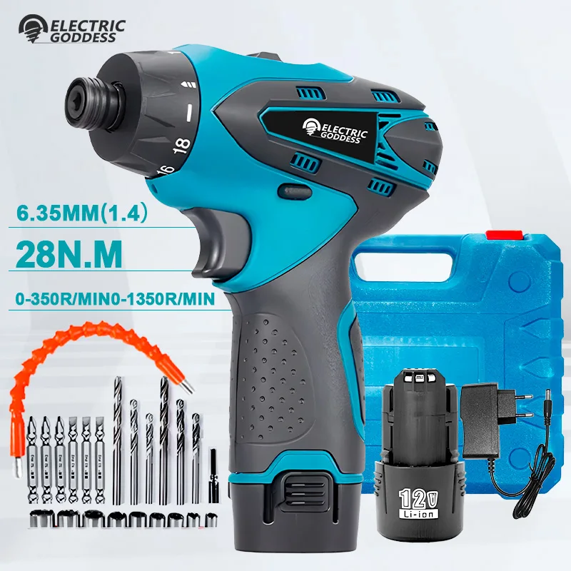 Electric Goddess QZJ001 Mini Brushless Impact Screwdriver 28N.M Cordless Drill Rechargeable Battery Power Tool for 12V Battery
Electric Goddess QZJ001 Mini Brushless Impact Screwdriver 28N.M Cordless Drill Rechargeable Battery Power Tool for 12V Battery