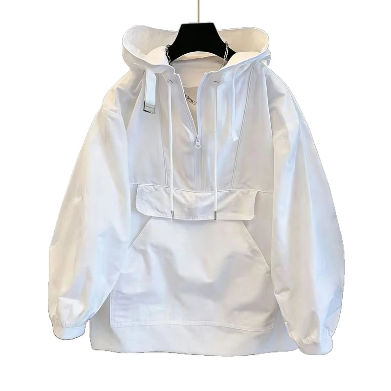 Spring Autumn Mens Anorak Jackets Fashion Man Half zip Streetwear Hip Hop Hooded Coats Men Loose Fit Windbreaker Work Jackets
Spring Autumn Mens Anorak Jackets Fashion Man Half zip Streetwear Hip Hop Hooded Coats Men Loose Fit Windbreaker Work Jackets