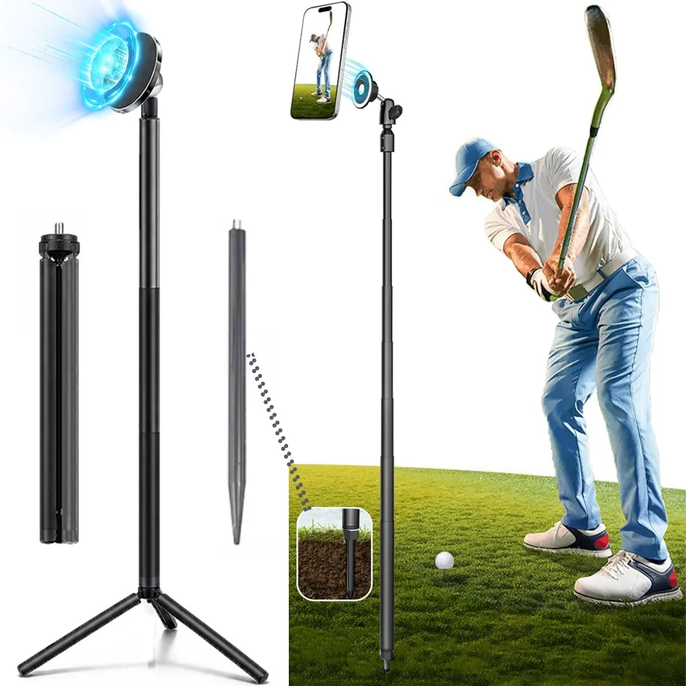 Aluminum Magnetic Golf Monopod Magnet Selfie Stick Golf Tripod Stand for Golf Traing Aid Swing Recording for Magsafe IPhone
Aluminum Magnetic Golf Monopod Magnet Selfie Stick Golf Tripod Stand for Golf Traing Aid Swing Recording for Magsafe IPhone