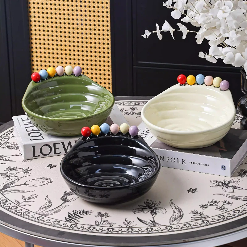 1PC Fruit Plate Ceramic Living Room Table Decoration Ornament High-end Snack Plate Home Storage Basket Household Goods
1PC Fruit Plate Ceramic Living Room Table Decoration Ornament High-end Snack Plate Home Storage Basket Household Goods