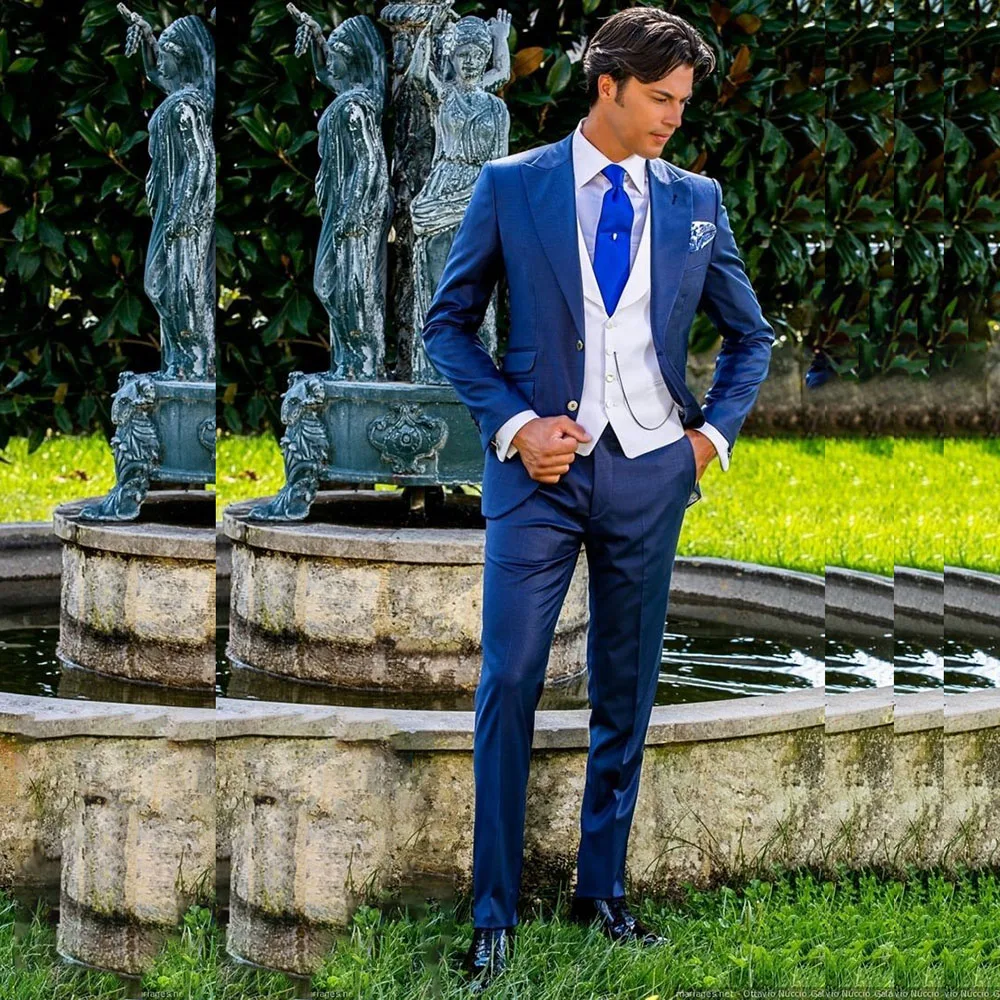 Customized Men's Suits Single Breasted Peak Lapel Blazer High Quality Slim Fit Wedding 3 Piece Jacket Pants Vest Costume Homme
Customized Men's Suits Single Breasted Peak Lapel Blazer High Quality Slim Fit Wedding 3 Piece Jacket Pants Vest Costume Homme