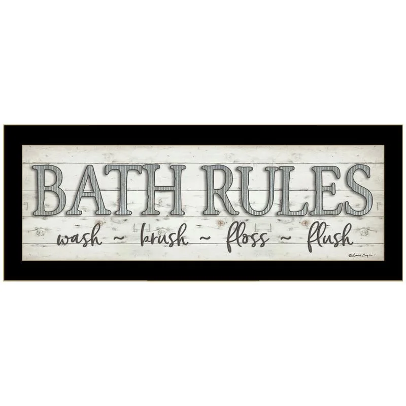 Bath Rules Framed Print, Black Frame, Ready to Hang
Bath Rules Framed Print, Black Frame, Ready to Hang