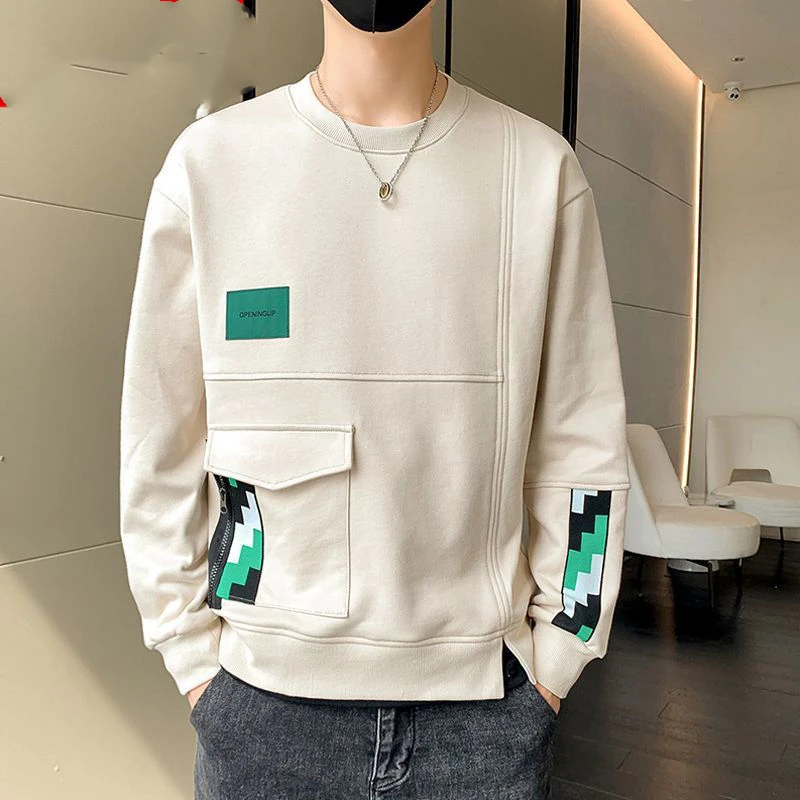 Spring Autumn New Fashion Round Neck Long Sleeve Sweatshirt Men's Clothing Embroidery Ribbed Bottom Swing Casual Youth Chic Tops
Spring Autumn New Fashion Round Neck Long Sleeve Sweatshirt Men's Clothing Embroidery Ribbed Bottom Swing Casual Youth Chic Tops