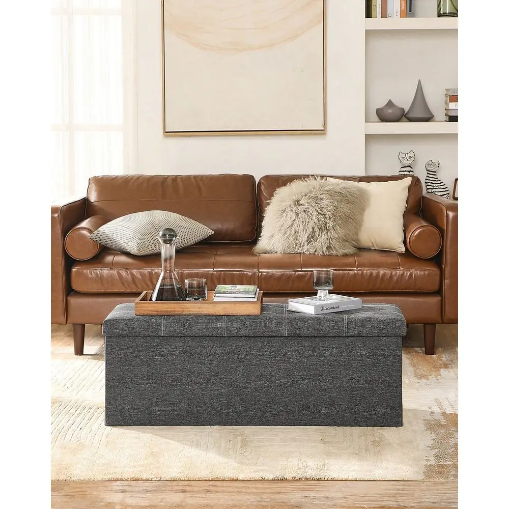 43 Inches Folding Storage Ottoman Bench Ottoman With Storage FootStool For Bedroom Living Room Holds To 660 Lb
43 Inches Folding Storage Ottoman Bench Ottoman With Storage FootStool For Bedroom Living Room Holds To 660 Lb