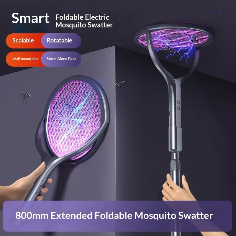 2026 New Retractable & Rotatable 0° Wall-attach Electric Mosquito Swatter 2-in-1 Rechargeable Bug Zapper Killer
2026 New Retractable & Rotatable 0° Wall-attach Electric Mosquito Swatter 2-in-1 Rechargeable Bug Zapper Killer