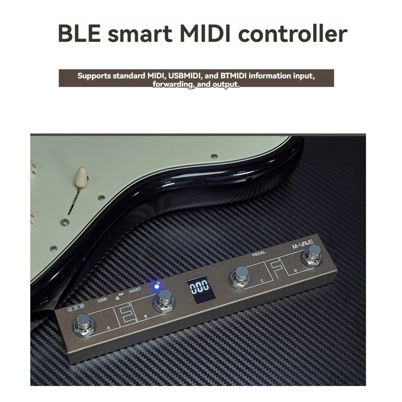 ABLB-M-Vave Wireless MIDI Controller Pro Keyboard Page Turner Foot Switch Support MIDI Host Interface Control Function
ABLB-M-Vave Wireless MIDI Controller Pro Keyboard Page Turner Foot Switch Support MIDI Host Interface Control Function