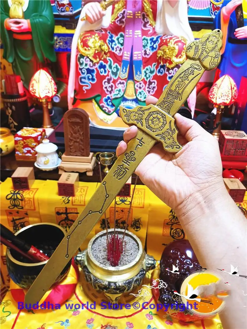 Wholesale Taoist Buddhism supplies Monks Taoists FENG SHUI master Exorcism tool exorcise evil spirits copper QI XING JIAN sword
Wholesale Taoist Buddhism supplies Monks Taoists FENG SHUI master Exorcism tool exorcise evil spirits copper QI XING JIAN sword