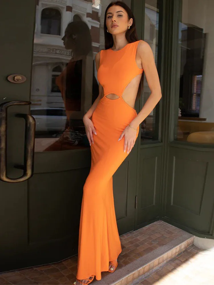 Trendix Hollow Out Evening Dress For Women Sleeveless Patchwork High Waist Maxi Dress Party O Neck Sexy Backless Elegant Dresses
Trendix Hollow Out Evening Dress For Women Sleeveless Patchwork High Waist Maxi Dress Party O Neck Sexy Backless Elegant Dresses