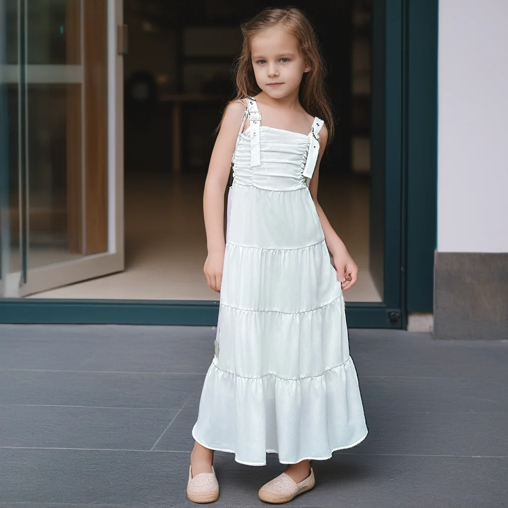 Girls Chiffon Dress Summer 2025 Sleeveless Vest Princess Dress for Kids White Casual Vacation Beach Children Clothes 10 12 Years
Girls Chiffon Dress Summer 2025 Sleeveless Vest Princess Dress for Kids White Casual Vacation Beach Children Clothes 10 12 Years