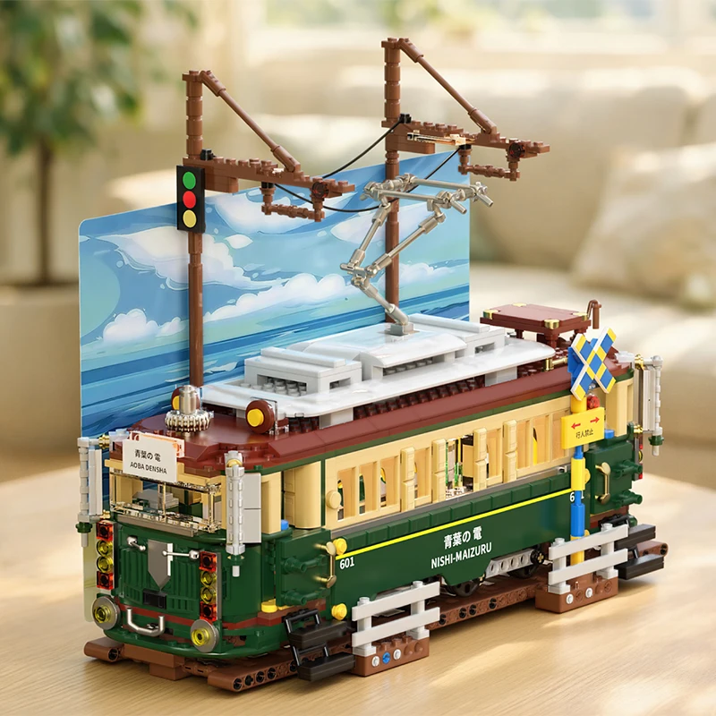 1953pcs Retro Japanese Electric Train Building Blocks – Tram Vehicle Model Kit with LED Light, DIY Desktop Decor for Adults
1953pcs Retro Japanese Electric Train Building Blocks – Tram Vehicle Model Kit with LED Light, DIY Desktop Decor for Adults