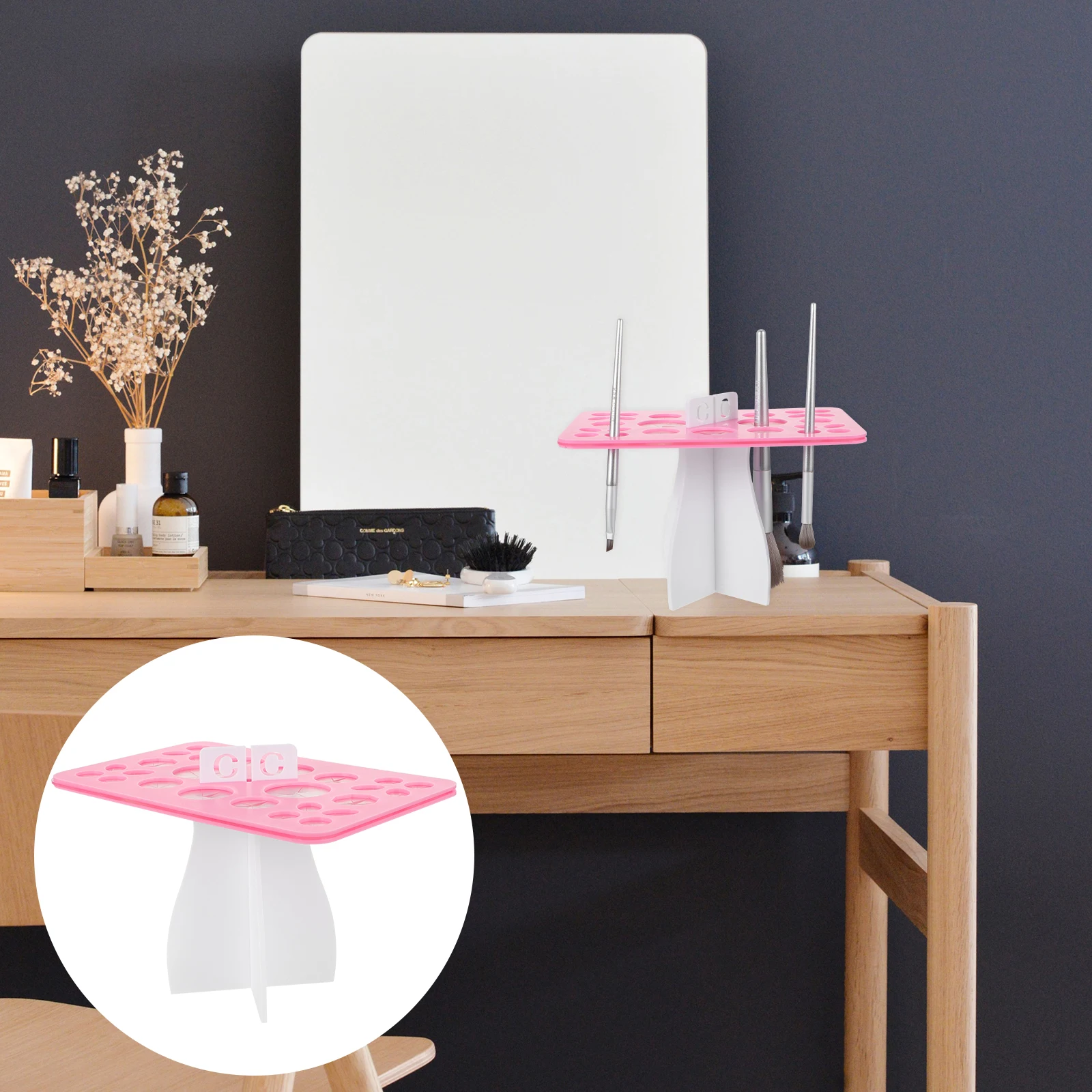 Makeup Brush Holder Drying Rack Stand Display Tool Pink Cherry Blossoms Brushes Bucket Easy Storage Compact Size
Makeup Brush Holder Drying Rack Stand Display Tool Pink Cherry Blossoms Brushes Bucket Easy Storage Compact Size