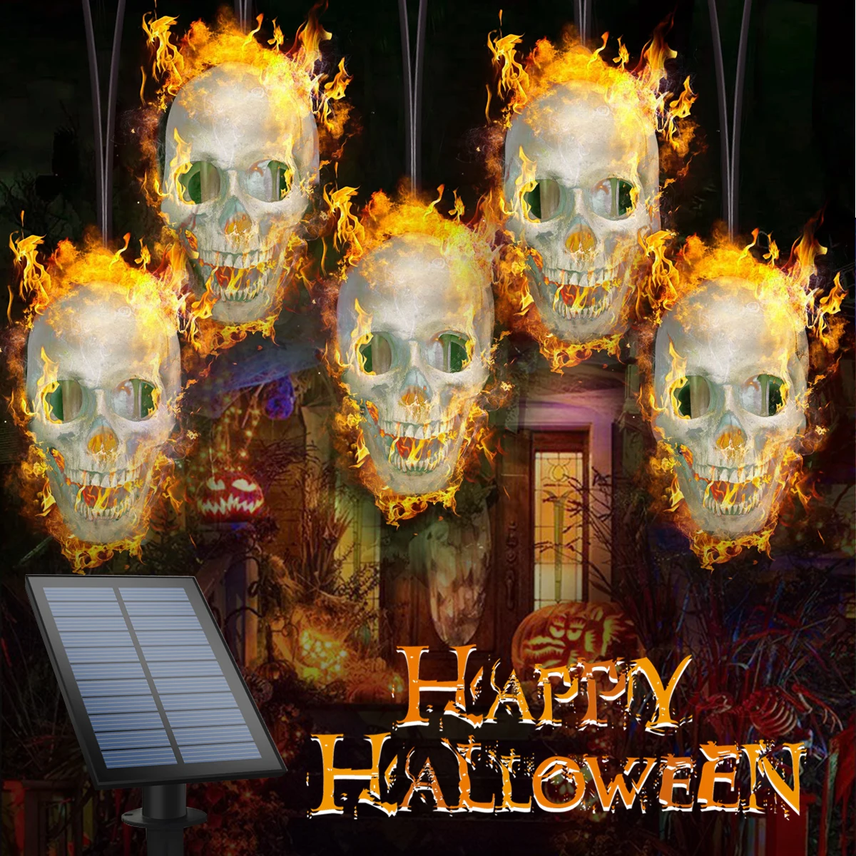 10LED Solar Skull String Light Halloween String Light for Outdoor and Indoor Decor Lighting for Patio House Bedroom Parlor Party
10LED Solar Skull String Light Halloween String Light for Outdoor and Indoor Decor Lighting for Patio House Bedroom Parlor Party