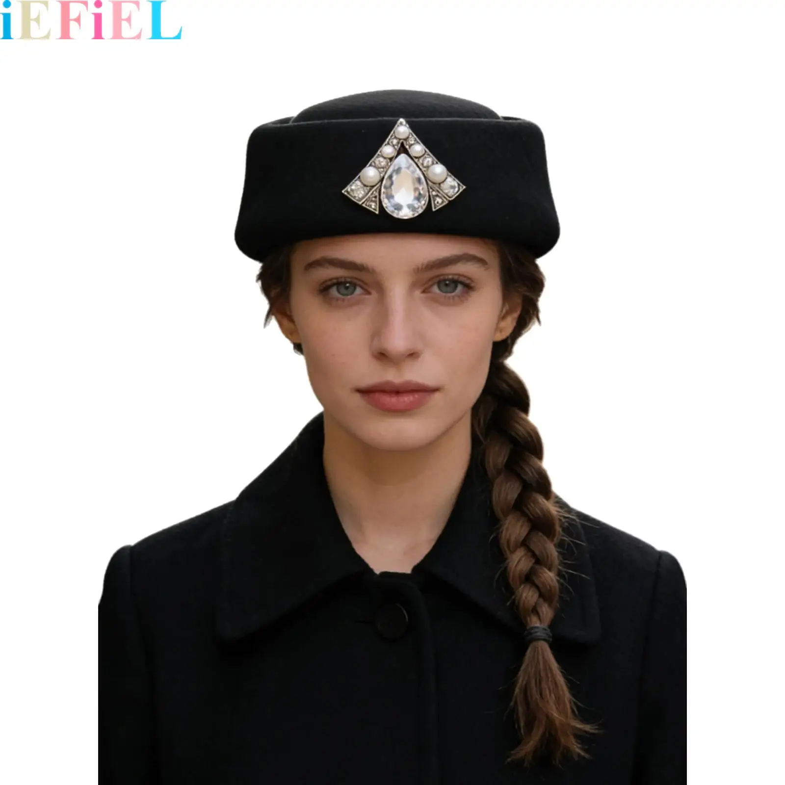 Solid Color Vintage Felt Stewardess Pillbox Hat Flight Attendant Uniform Cap Adorned with Rhinestone for Women
Solid Color Vintage Felt Stewardess Pillbox Hat Flight Attendant Uniform Cap Adorned with Rhinestone for Women